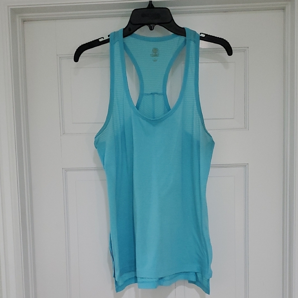 Balance Collection Women's Blue Striped Tank Top Sz L